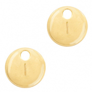Metal charms initial I Gold (nickel free)