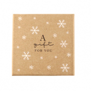 Jewellery (gift) box "a gift for you" Brown