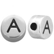 DQ European metal beads silver DQ European metal letter beads antique silver