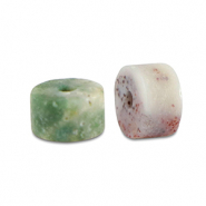 Natural stone beads Quartz disc 4x2mm Multicolour Green