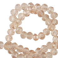 Top faceted beads 3x2mm disc Amber Beige