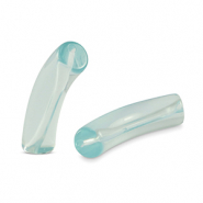 Acrylic tube beads Ice Blue
