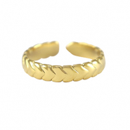 Stainless steel rings hearts Gold