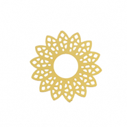 Stainless steel charms bohemian flower Gold