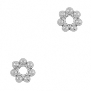 Stainless steel beads spacer Bali ring 5mm Silver