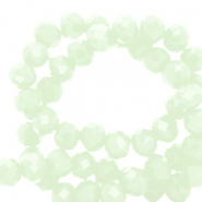Top faceted beads 3x2mm disc Mint Green