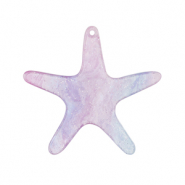 Resin pendants starfish Purple