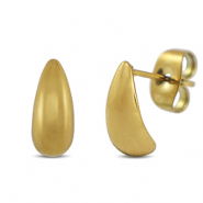 Stainless steel earrings / earpins drop Gold