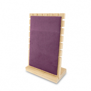Jewellery display for necklaces Natural-Aubergine Purple