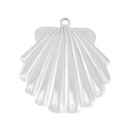 Stainless steel charms shell Silver
