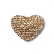 Bohemian beads heart Taupe Brown