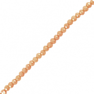 Top faceted beads 4x3mm disc Coral Peach