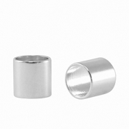 DQ European metal beads tube &Oslash;5mm Antique Silver (nickel free)