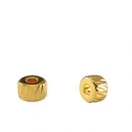 DQ European metal beads tubes Gold (nickel free)