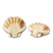 Beads ceramic shell Light Brown