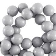 4 mm acrylic beads shiny Grey
