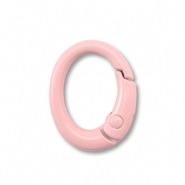 Colourful jewellery findings key chain oval Light Pink