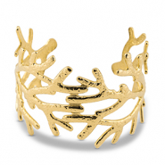 Stainless steel bracelets bangle coral Gold