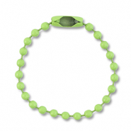 Colourful jewellery findings ball chain with clasp Green