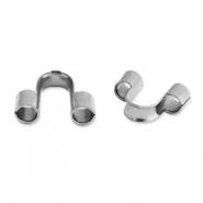 Stainless steel findings wire guardian / wire protector Silver