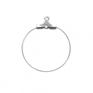 Stainless steel findings earrings charms Silver