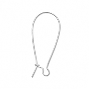 Stainless steel findings closable earrings Silver