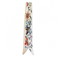 Bandana scarf with animals/branches Beige-Sand Beige