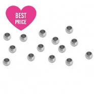 Stainless steel findings crimp bead 2mm Silver
