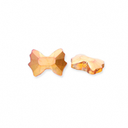 Fashion faceted beads bow Flame Orange-AB Coating