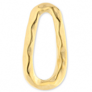 Stainless steel findings connector oval Gold
