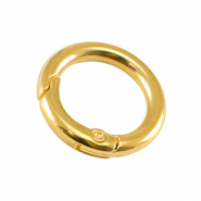 DQ European metal findings key chain 24mm Gold (nickel free)