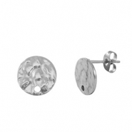 Stainless steel earrings / earpin Silver