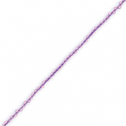 Natural stone faceted beads 2mm Light Amethyst-Pearl Shine Coating