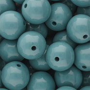 16 mm DQ acrylic beads shiny Cameo Blue 15-4414 TCX