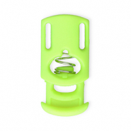 Colourful jewellery findings cord stopper rectangle Neon Green