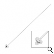 BY31&reg; Stainless steel findings headpins with spheres 70mm Silver