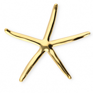 Stainless steel statement brooches starfish Gold