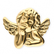 Stainless steel statement brooches angel Gold