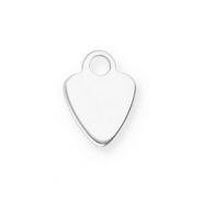 Stainless steel charms heart Silver