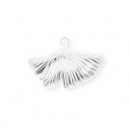 Stainless steel charms ginkgo leaf Silver