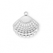 Stainless steel charms shell Silver