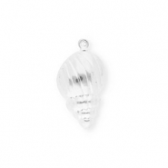 Stainless steel charms shell Silver