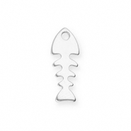 Stainless steel charms fishbone Silver