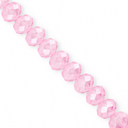 Top faceted beads 12x9mm disc Light Pink