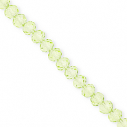 Top faceted beads 6x5mm disc Light Green