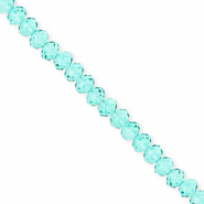 Top faceted beads 4x3mm disc Turquoise Green