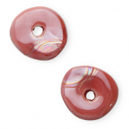 DQ greek ceramic beads donut Magenta Haze Pink