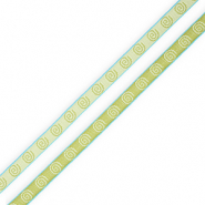 BY31® Ribbon tekst spiral Green-Turquoise Blue