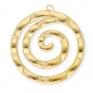 Stainless steel charms spiral Gold