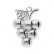 Stainless steel charms grapes Silver